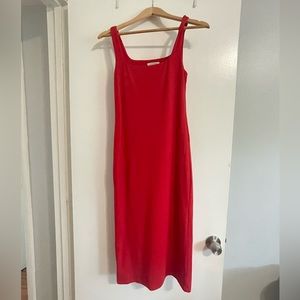 Babaton Red Midi Dress - Aritzia